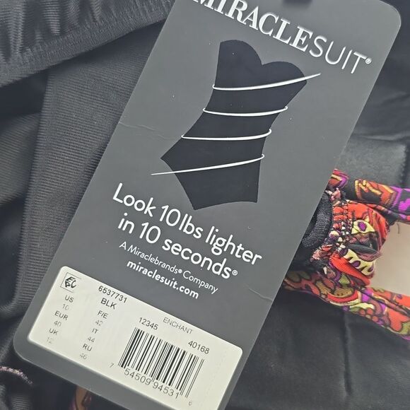 Miraclesuit NWT Women's Kashmir Enchant Underwire Bra One-Piece Swimsuit Size 10 - Picture 7 of 12